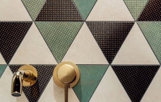 Mozaic patchwork triunghi Margot Green
